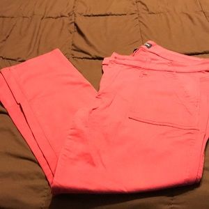 Coral colored casual pants